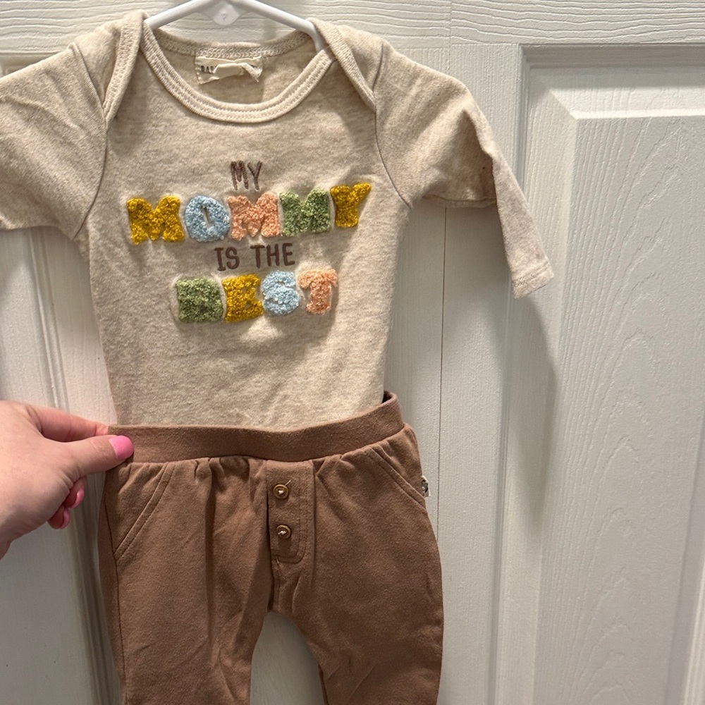 Rabbit and Bear organic cotton set- 3/6 months